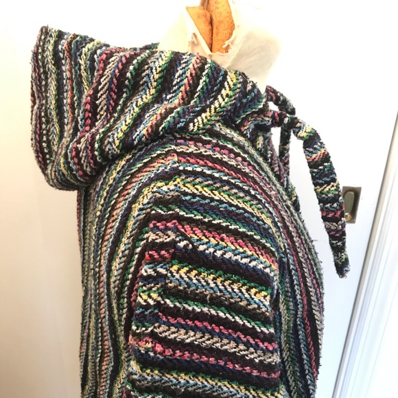 Earth Ragz hoodie “drug rug” blanket sweater - S - Picture 8 of 11
